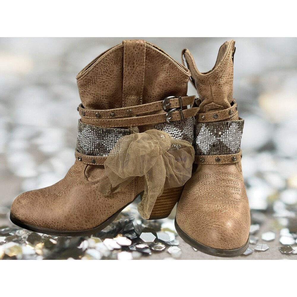 Not Rated "Stash" Embellished Wester Cowboy Booties Women's Size 7.5M